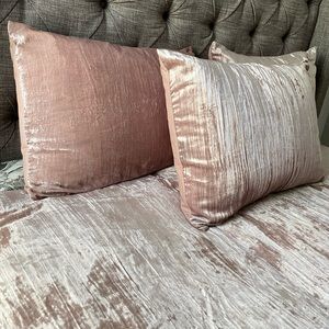 West Elm Velvet Crush Blush Bedding -KING
